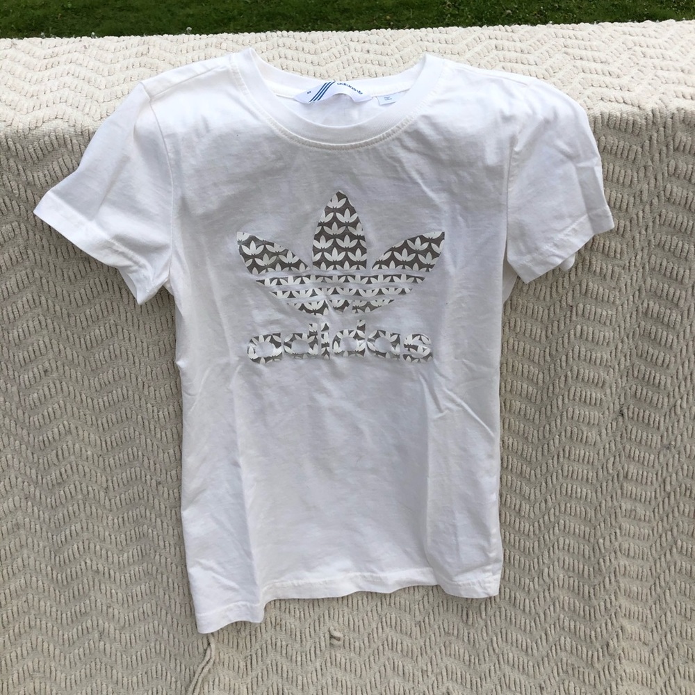 White adidas T-shirt